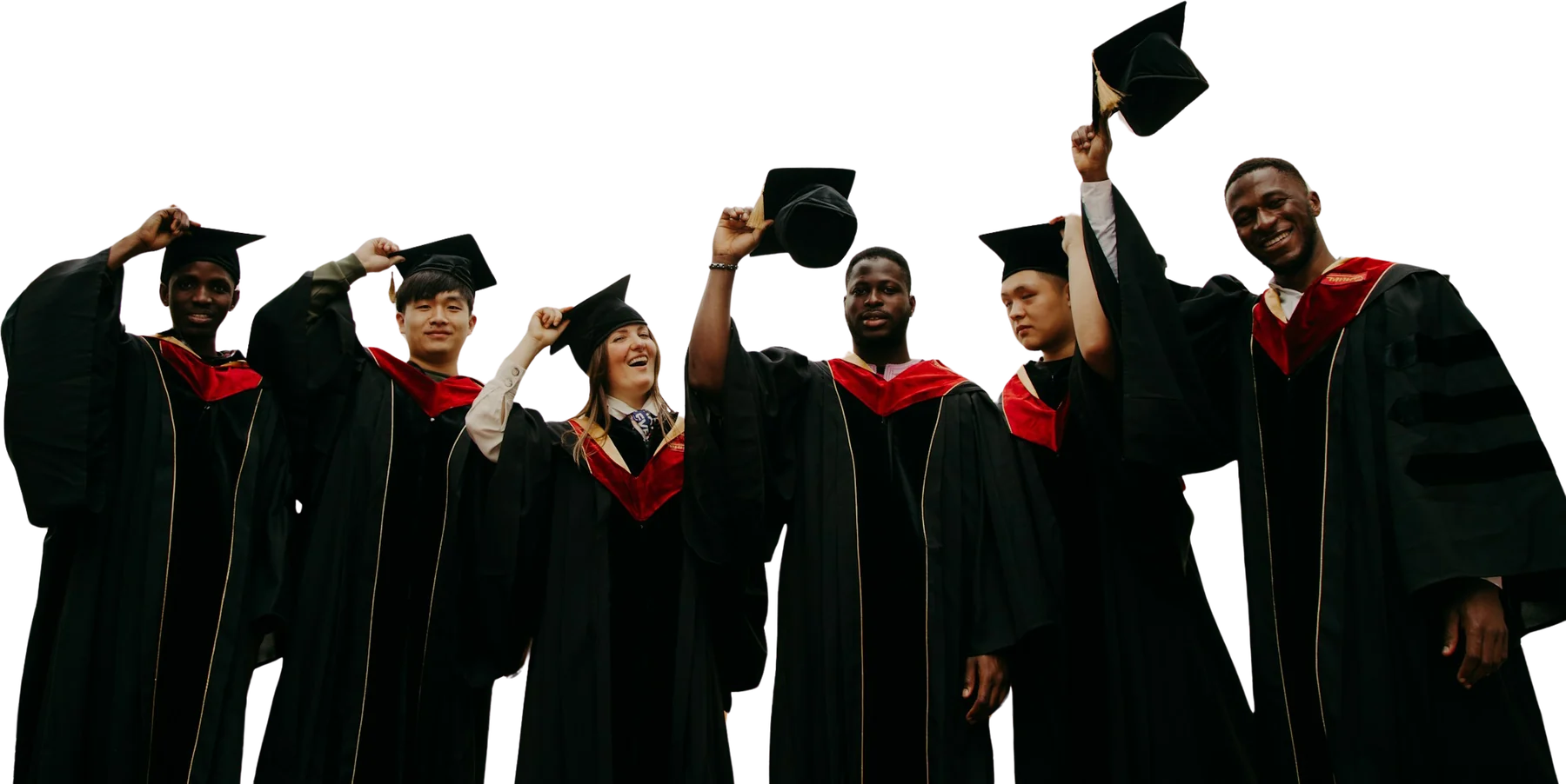 University graduates celebrating together
